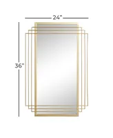 CosmoLiving by Cosmopolitan Glam Metal Wall Mirror, 36" x 24" - Gold