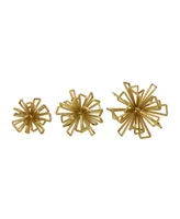 Metal Glam Geometric Sculpture, Set of 3 - Gold