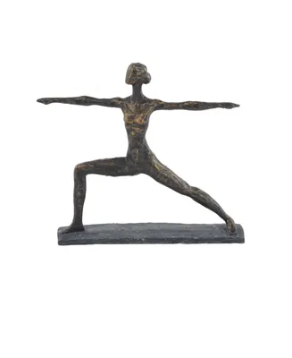 Modern Yoga Sculpture, 12" x 14" - Gold