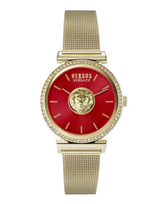 Versus by Versace Women's Brick Lane Gold-tone Stainless Steel Bracelet Watch 34mm