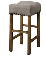 Janet Driftwood Transitional Counterheight Stools, Set of 2