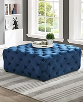 Kelly Square Transitional Fabric Ottoman