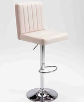 Yorkie Upholstered Modern Swivel Bar Stool