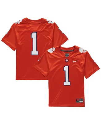 Big Boys Number 1 Orange Clemson Tigers Replica Football Jersey