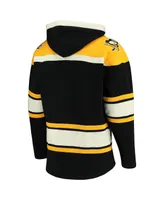 Men's Black Pittsburgh Penguins Superior Lacer Pullover Hoodie