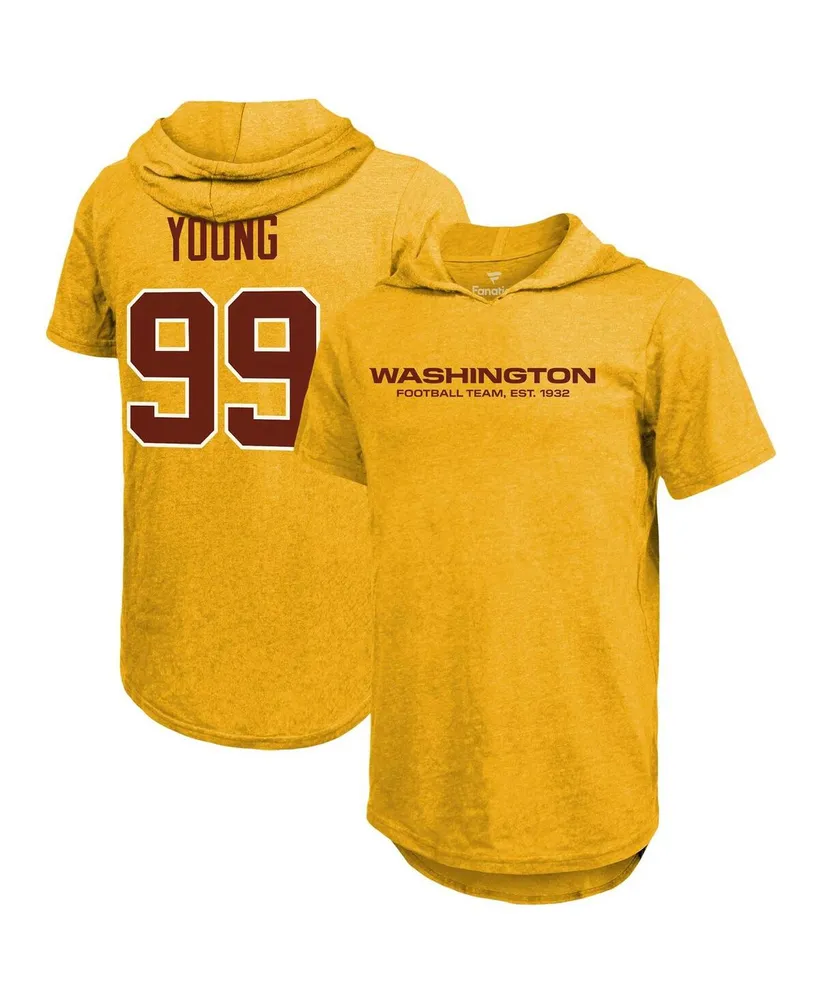 Men's Nike Chase Young White Washington Football Team Name & Number T-Shirt  