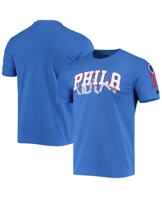Men's Royal Philadelphia 76Ers Chenille Team T-shirt