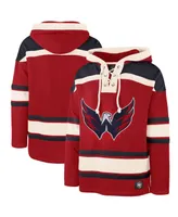 Men's Red Washington Capitals Superior Lacer Logo Pullover Hoodie