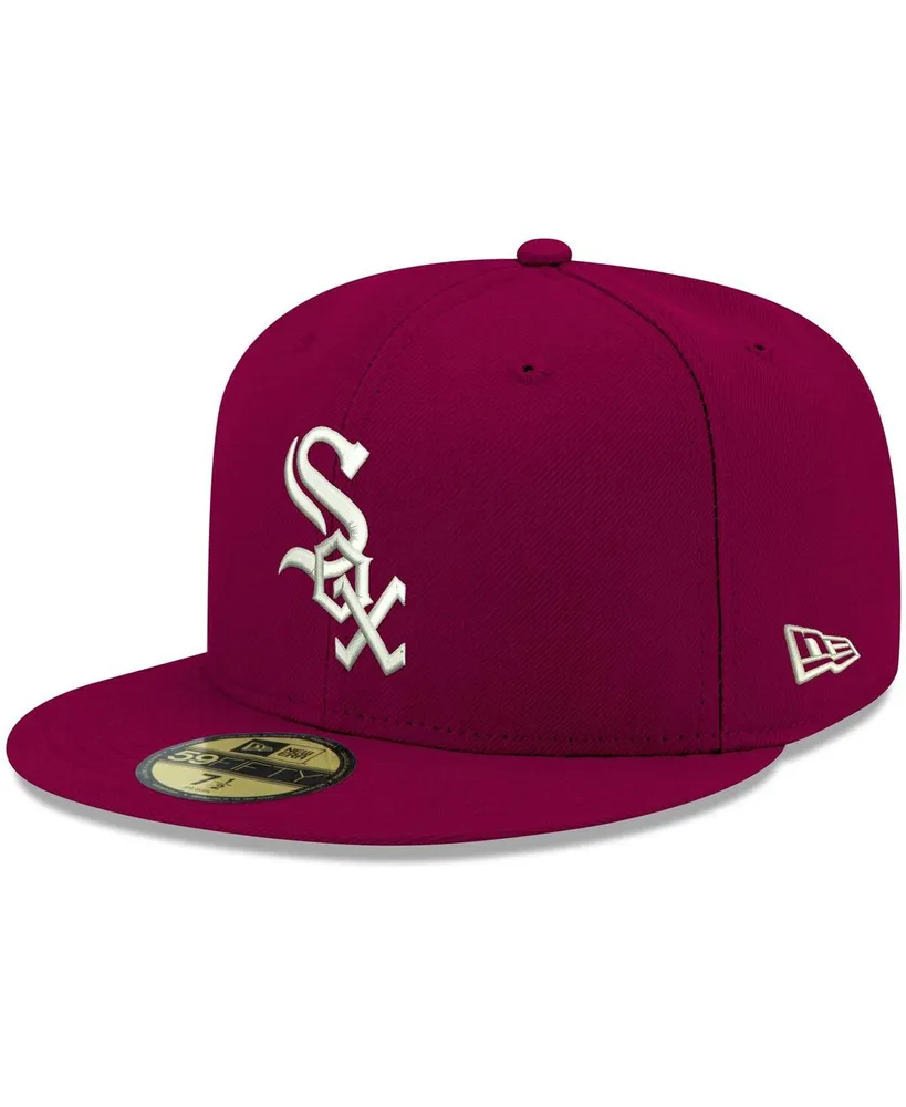 Men's Cardinal Chicago White Sox Logo 59FIFTY Fitted Hat