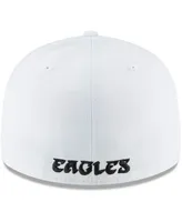 Men's White Philadelphia Eagles Throwback Logo Omaha Low Profile 59FIFTY Fitted Hat