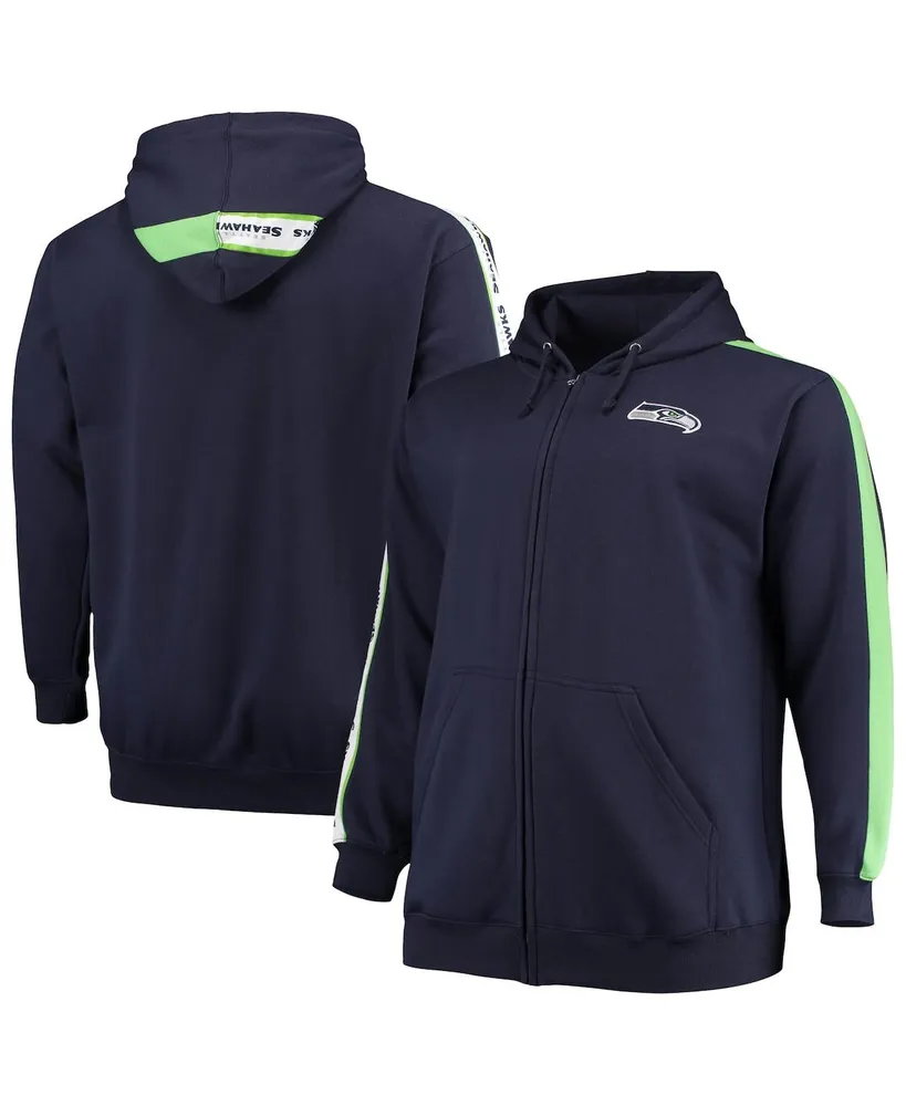 Nike Men's College Navy, Gray Seattle Seahawks Mascot Performance Full-Zip Hoodie