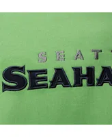 Men's College Navy, Neon Green Seattle Seahawks Big and Tall Pullover Hoodie