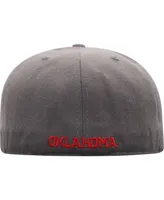 Men's Charcoal Oklahoma Sooners Team Color Fitted Hat