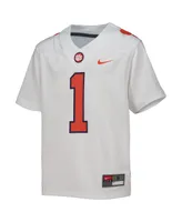 Big Boys Number 1 White Clemson Tigers Replica Football Jersey