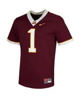 Men's Number 1 Maroon Minnesota Golden Gophers Untouchable Game Jersey