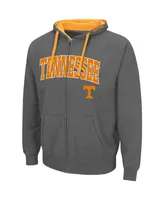 Men's Charcoal Tennessee Volunteers Big and Tall Full-Zip Hoodie