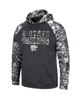 Men's Charcoal Kansas State Wildcats Oht Military-Inspired Appreciation Digital Camo Pullover Hoodie