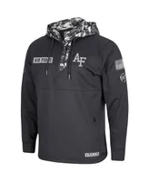 Men's Charcoal Air Force Falcons Oht Military-Inspired Appreciation Digi Camo Quarter-Zip Hoodie