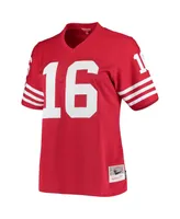 Women's Joe Montana Scarlet San Francisco 49ers 1990 Legacy Replica Jersey