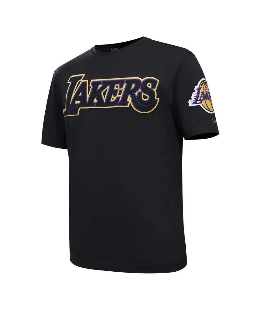 Men's Black Los Angeles Lakers Chenille T-shirt