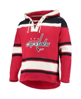 Men's Red Washington Capitals Superior Lacer Team Pullover Hoodie