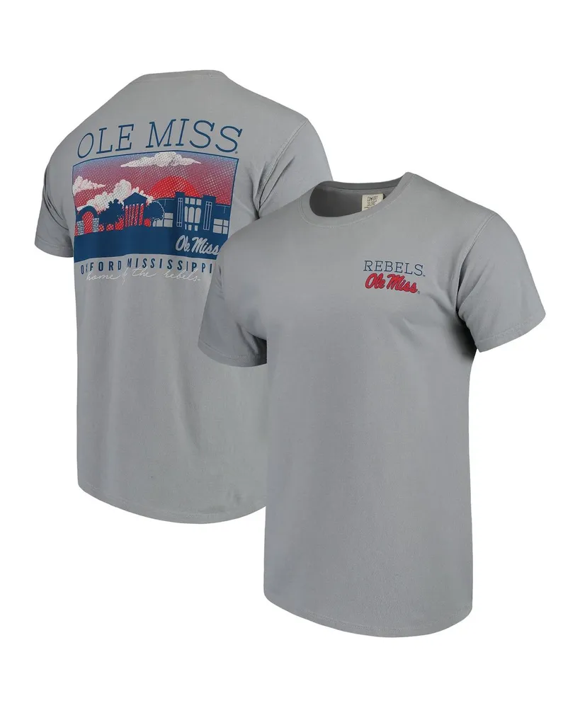 Men's Gray Ole Miss Rebels Comfort Colors Campus Scenery T-shirt