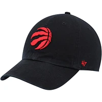 '47 Men's Black Toronto Raptors Alternate Logo Team Clean Up Adjustable Hat