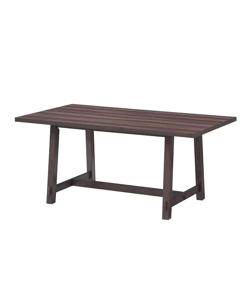 Closeout! Max Meadows Laminate Trestle Rectangular Dining Table