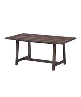 Closeout! Max Meadows Laminate Trestle Rectangular Dining Table