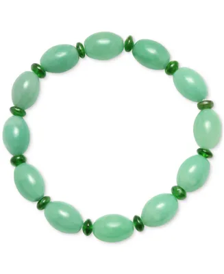 Jade & Chrome Diopside (2-7/8 ct. t.w.) Stretch Bracelet