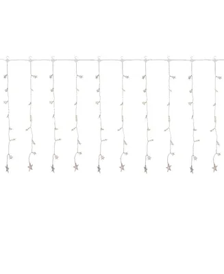 120 Count Led Warm Curtain Christmas Lights with 7.5' Wire