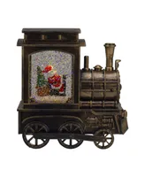 6.75" Train Christmas Snow Globe with Santa