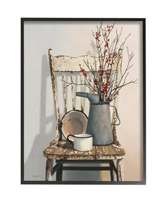 Stupell Industries Retro Rustic Things Neutral Painting Black Framed Giclee Texturized Art, 16" x 20" - Multi