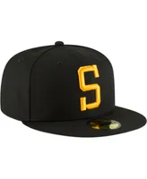 Men's Black Pittsburgh Steelers Omaha 59FIFTY Hat