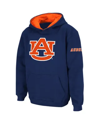 Big Boys Navy Auburn Tigers Big Logo Pullover Hoodie