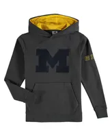 Big Boys Charcoal Michigan Wolverines Logo Pullover Hoodie