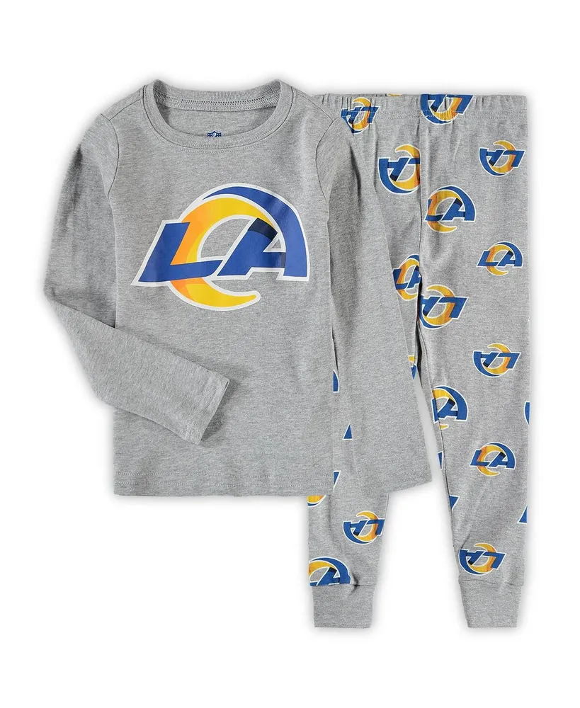 Unisex Preschool Toddler Gray Los Angeles Rams Long Sleeve T-shirt and Pants Sleep Set