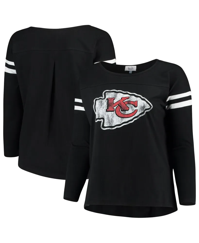 Fanatics Women's Plus Size Heathered Gray Kansas City Chiefs Primary Logo  Long Sleeve T-shirt - Macy's