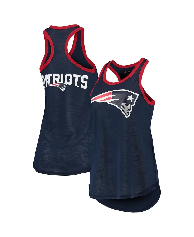 Women's Navy New England Patriots Tater Tank Top