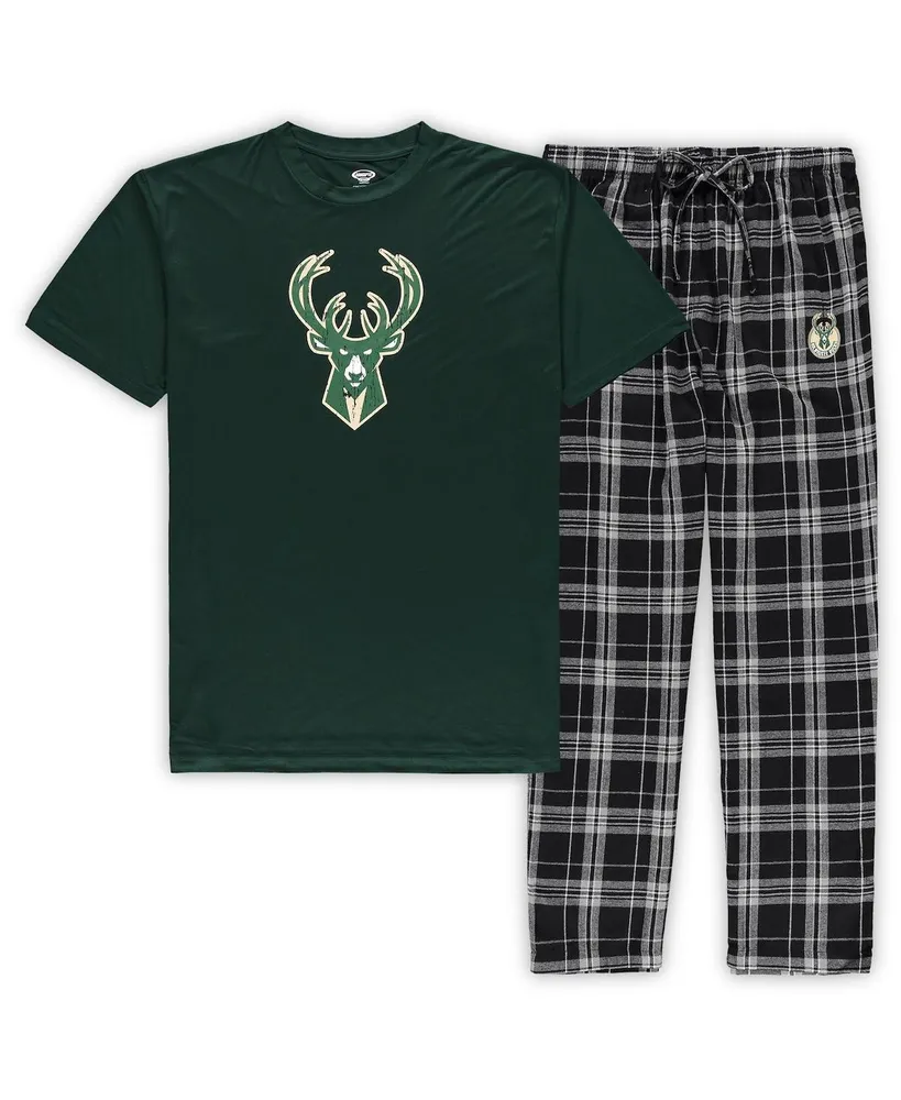 Women's Concepts Sport Midnight Green/Black Philadelphia Eagles Plus Size  Badge T-Shirt & Pants Sleep Set