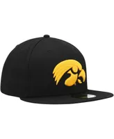 Men's Black Iowa Hawkeyes Primary Team Logo Basic 59FIFTY Fitted Hat