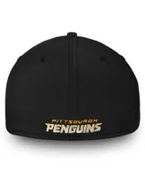 Men's Black Pittsburgh Penguins Core Primary Logo Flex Hat