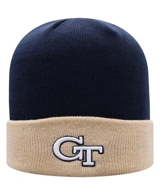 Men's Navy and Gold Georgia Tech Yellow Jackets Core 2-Tone Cuffed Knit Hat