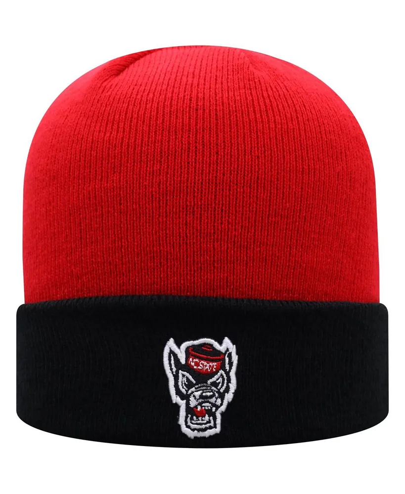 Men's Red and Black Nc State Wolfpack Core 2-Tone Cuffed Knit Hat