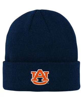 Big Boys Navy Auburn Tigers Jacquard Texture Cuffed Knit Hat