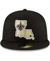 Men's Black New Orleans Saints Omaha 59FIFTY Hat