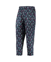 Men's Navy Cleveland Indians Cooperstown Collection Repeat Pajama Pants