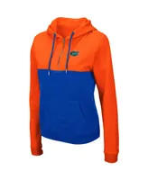 Women's Orange and Royal Florida Gators Aidan Half-Zip Hoodie