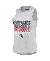 Women's Heathered Gray, Black New England Patriots Profound Tank Top and Leggings Sleep Set