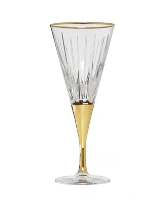 Stemmed Wine Glasses, Set of 6 - Gold